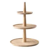 Этажерка «Вало» 3 яруса буфетная 17х25х30см дуб ,H=42,L=30,B=30см бежев.