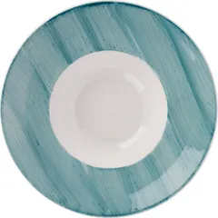 Pasta plate  porcelain  D=27cm  blue.