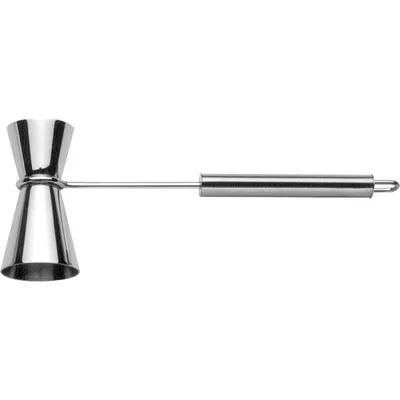 Джиггер 30/60 мл с ручкой сталь нерж. D=4,H=11,L=23см серебрист.