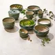 Тарелка «Аврора Революшн Джейд» с бортом фарфор 1,065л D=165,H=45мм бежев.,зелен., изображение 5