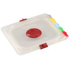 Крышка для гастроемкости GN 1/6 с клапаном полипроп. ,L=17,6,B=16,2см прозр.,бордо