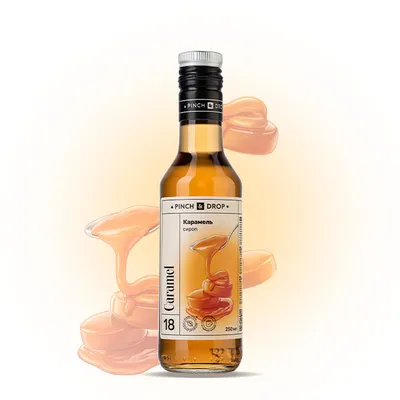Сироп «Карамель» Pinch&Drop стекло 250мл D=54,H=202мм, Состояние товара: Новый, Вкус: Карамель, Материал: Стекло, Объем по данным поставщика (мл): 250
