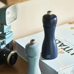 Набор мельниц для специй «Таити»[2шт] бук,сталь нерж. D=52,H=150мм синий,голуб., изображение 2