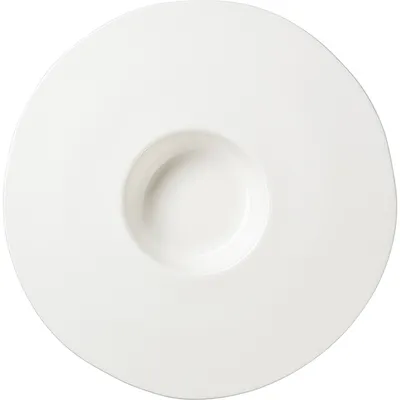 Тарелка для пасты «Афрос» кост.фарф. D=320,H=35мм белый