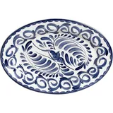 Блюдо «Пуэбла Блю» овальное фарфор ,L=27,B=19,7см белый,синий
