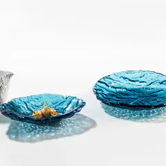 Салатник «Море» стекло D=24,H=4см синий, изображение 2