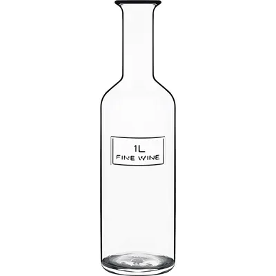 Бутылка «Оптима» для вина без крышки стекло 1л прозр., Объем по данным поставщика (мл): 1000