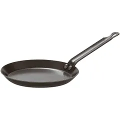 Frying pan steel D=200/145,H=22,L=380mm black