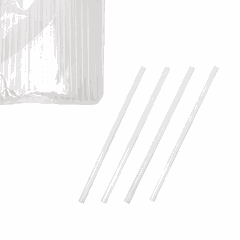 Трубочки без сгиба[100шт] полипроп. D=5,L=125мм белый