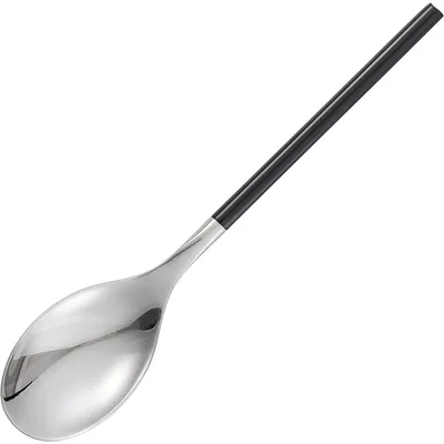Ложка столовая «Дистрикт Сильвер Блэк Глосс» сталь нерж. ,L=196,B=40мм серебрист.,черный, Цвет: Серебристый, Цвет второй: Черный, Длина (мм): 196