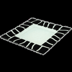 Блюдо сервировочное «Сафари» стекло ,L=20,B=20см прозр.,черный