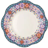 Тарелка пирожковая «Анемон Эбе» кост.фарф. D=15см белый,разноцветн.