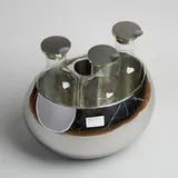 Емкость для охлаждения бутылок + 3 графина уцененная сталь нерж.,стекло D=35,H=32см металлич.