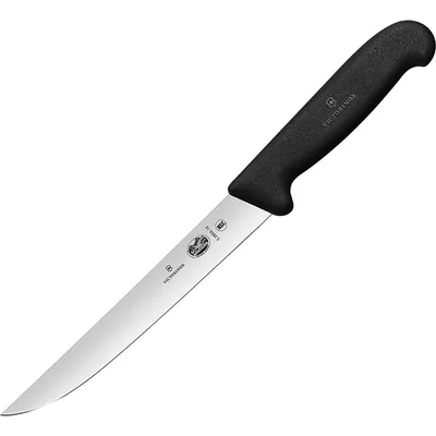 Нож для нарезки мяса сталь нерж.,полипроп. ,L=310/183,B=25мм черный,металлич.