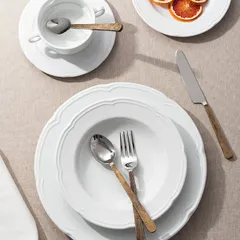 Вилка столовая «Концепт №10» сталь нерж. ,L=21см горчич.,металлич., изображение 2