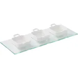 Менажница 3 секции стекло ,H=2,L=34,B=13см