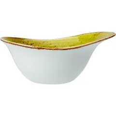 Salad bowl “Kraft Apple”  porcelain  450 ml , H=75, L=180, B=140mm  yellow-green.