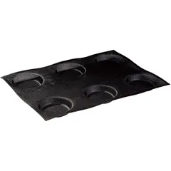 Air conditioner shape perforated “Circle” 6 pieces on a sheet 30x40cm  silicone, fiberglass  D=85, H=20mm  black