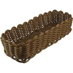 Rectangular wicker bread basket  polyrottan , H=60, L=265, B=100mm  brown.