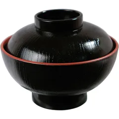 Miso tureen plastic 350ml D=115,H=95mm black,red