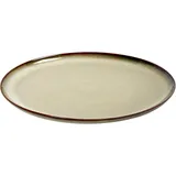 Plate ceramics D=22cm gray