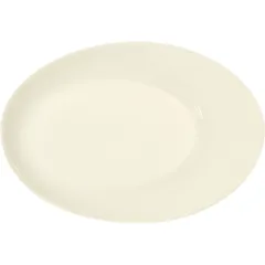 Dish “Silhouette” oval  porcelain , L=17cm  ivory