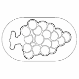 Форма кондитерская «Виноград» пластик ,L=10,B=6см черный
