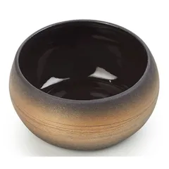 Salad bowl ceramics 70ml D=73,H=34mm bronze, dark brown.