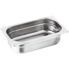 Gastronorm container (1/4)  stainless steel , H=65, L=265, B=162mm  metal.