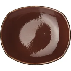 Тарелка «Террамеса Мокка» мелкая овальная фарфор ,H=2,L=15,B=13см тем.корич.