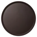 Поднос прорезиненный круглый «Камтрид» стеклопласт. D=35,5см коричнев.