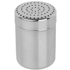 Container for seasonings with holes  stainless steel  300 ml  D=65, H=95mm  silver.