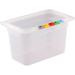 Gastronorm container (1/4) without lid  polyprop.  3.6 l , H=15, L=26.5, B=16.2 cm  transparent.