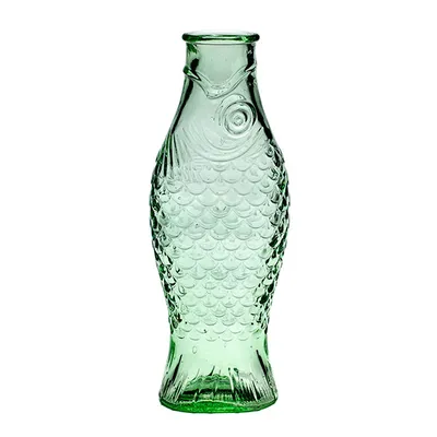 Бутылка «Рыба» стекло 1л ,H=29см зелен.,прозр., Объем по данным поставщика (мл): 1000