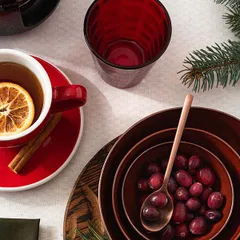 Олд фэшн (стакан) «Колорс» стекло 340мл D=9,H=10см красный, изображение 2