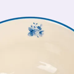 Салатник «Фиори» фарфор 0,65л D=151,H=75мм слон.кость,синий, изображение 3