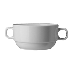 Broth cup “Prague”  porcelain  460ml  D=120, H=65, L=170, B=120mm  white