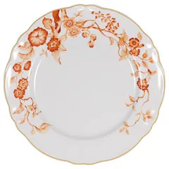 Тарелка «Флорентиус» мелкая фарфор D=265,H=35мм белый,оранжев.
