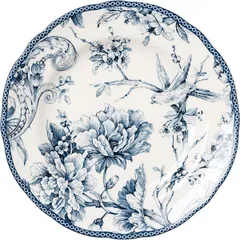 Plate “Adelaide Blue” small  porcelain  D=22cm  white, blue