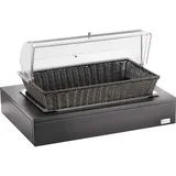 Станция буфетная с корзиной для хлеба и крышкой дерево ,H=37,L=64,B=46см венге