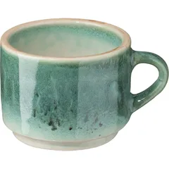 Tea cup “Erboso Reativo”  porcelain  200 ml  turquoise, beige.