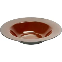 Deep plate  ceramics  D=275, H=53mm  brown, blue.