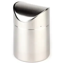 Garbage bin, tabletop  stainless steel  D=12, H=17cm  silver.