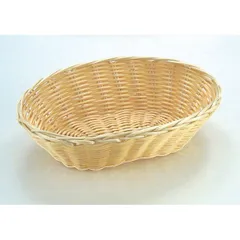 Oval wicker basket  polyrottan , H=61, L=230, B=156mm  beige.