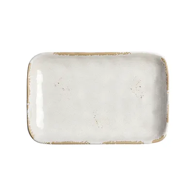 Блюдо для подачи «Фенхель» фарфор ,H=28,L=204,B=130мм белый