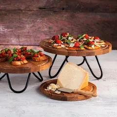 Подставка фуршетная «Вэйв» металл,пластик D=200,H=95мм черный, изображение 3