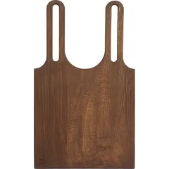 Доска для подачи с 2 ручками дуб ,H=2,L=55,B=33см тем.дерево, изображение 2
