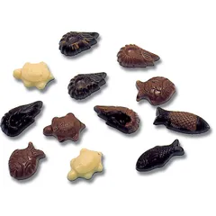 Mold for chocolate “Turtles, shrimps and fish”[35pcs] polycarbonate ,L=27.5,B=17.5cm