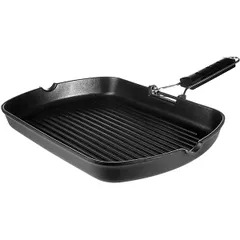 Rectangular grill pan. “Prootel” cast aluminum, plastic ,H=4,L=34,B=24cm black