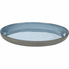 Plate “Dask” ceramics D=27,H=3cm gray,blue.